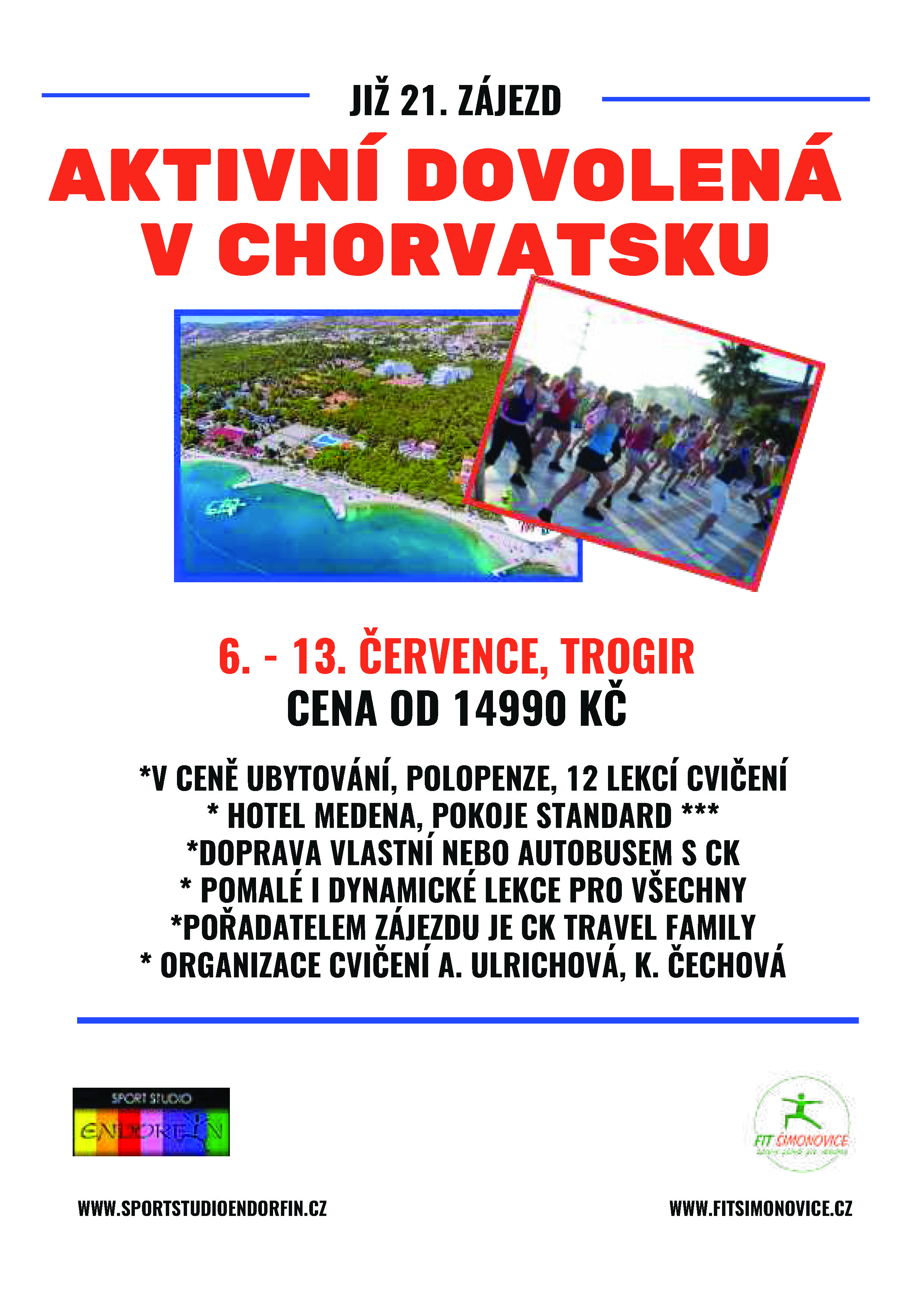 Letní aktivní dovolená Chorvatsko 2024